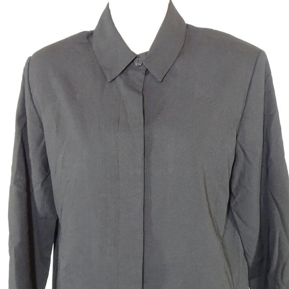 Nygard Blazer Jacket Women Size 6P Black Rayon Wool Long Sleeve Career NEW Vtg - Picture 5 of 8